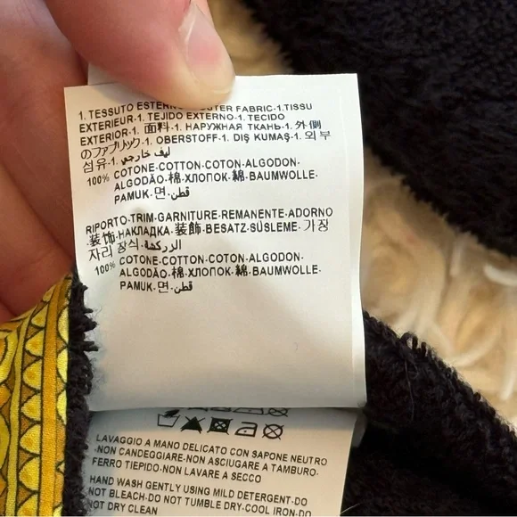 Versace Medusa Slippers Black Gold Baroque Home Shoes Size M - Picture 8 of 9